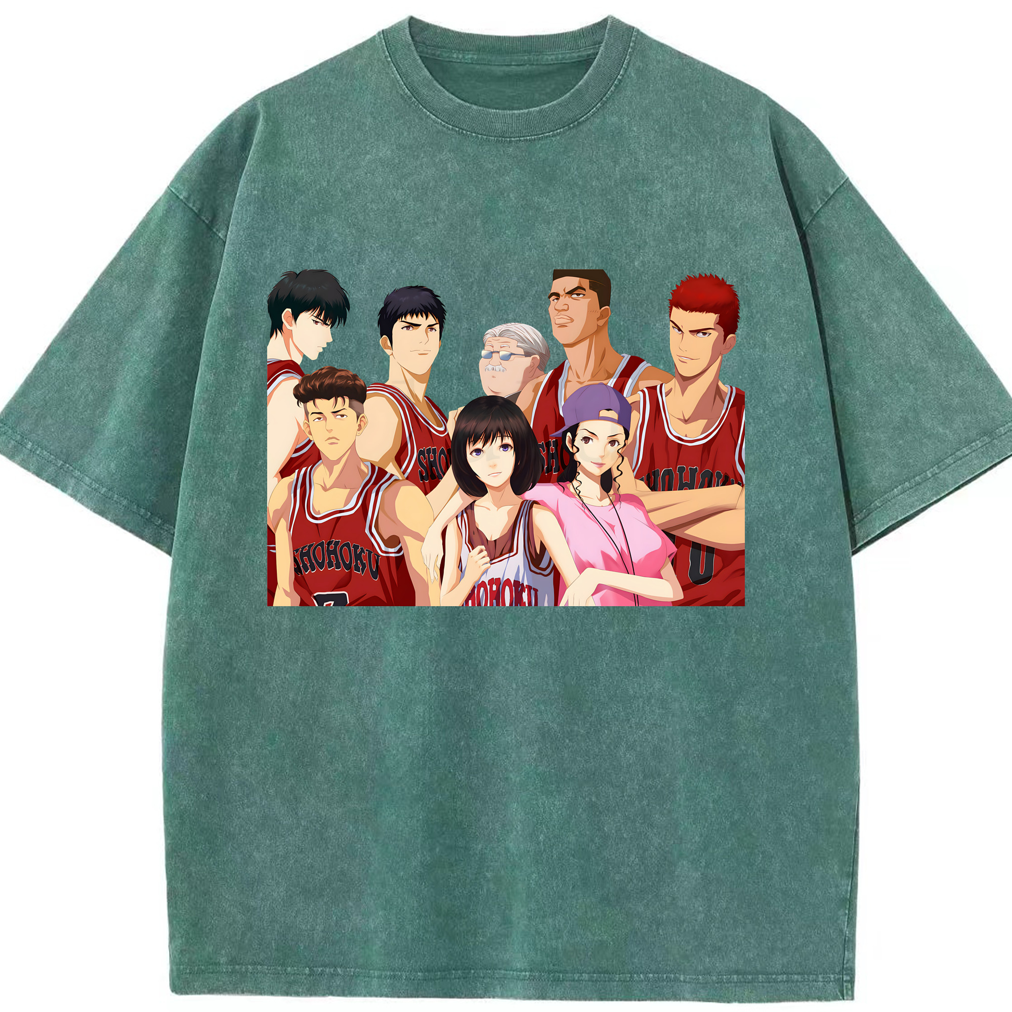 （画像用） SLAM DUNK／スラムダンク 綿100% ヴィンテージ風 半袖Tシャツ（フロントプリント）